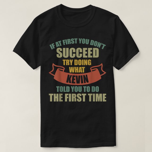 Camiseta KEVIN Nombre personalizado Shirt KEVIN Nombre (Diseño del anverso)