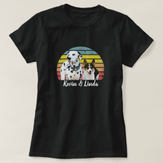 Camiseta Kevin y Linda perro cachorro Retro Sun T-Shirt