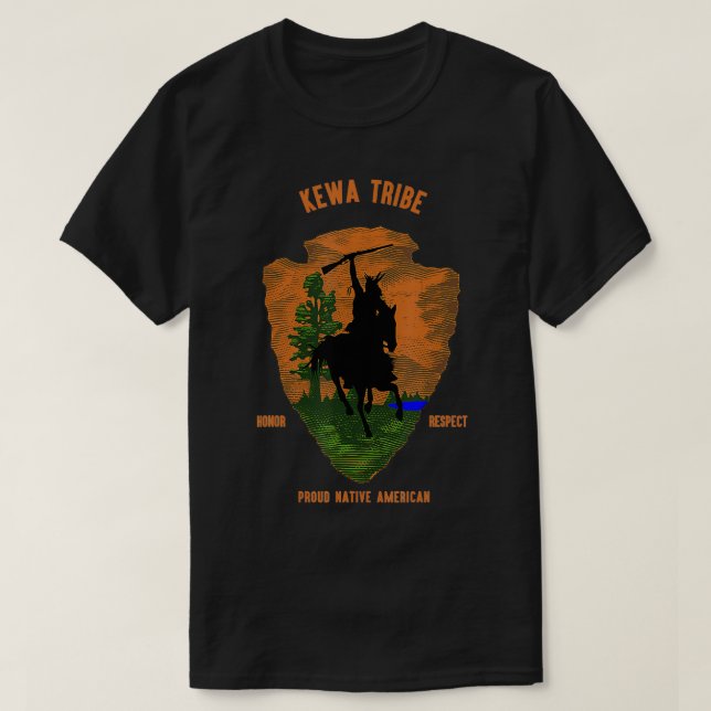 Camiseta Kewa Tribe Nativo Estadounidense Indio Vintage Ret (Diseño del anverso)