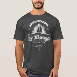 Camiseta Key Biscayne FL Sailboat Vintage Nautical