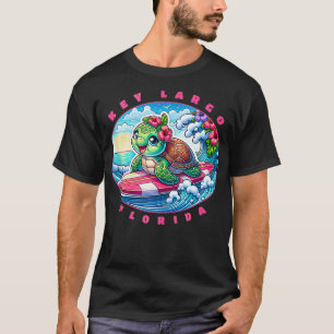 Camiseta Key Largo Florida Cute Surfing Chica Sea Turbe