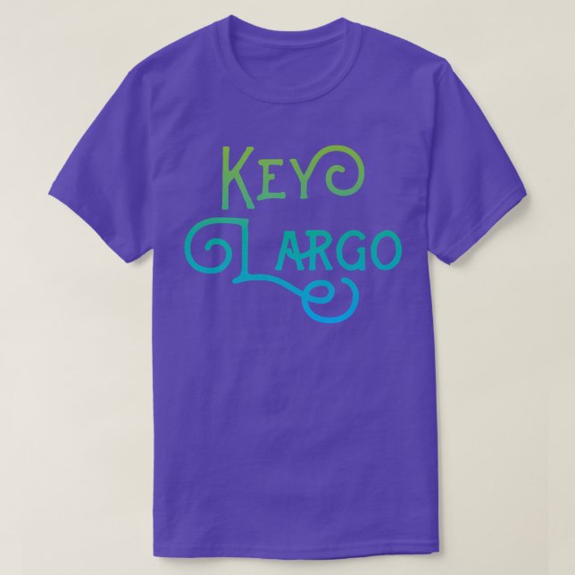 Camiseta Key Largo Florida Typographic Design  (Diseño del anverso)