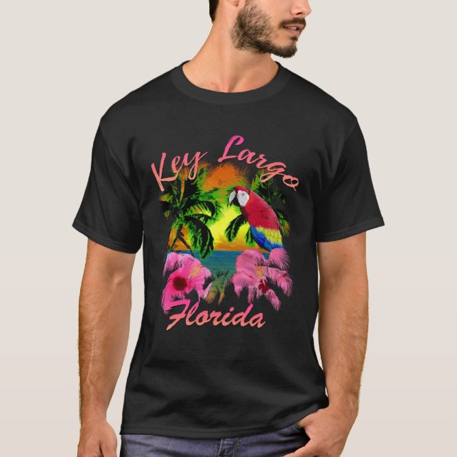 Camiseta Key Largo Tropical Beach Sunset (Anverso)