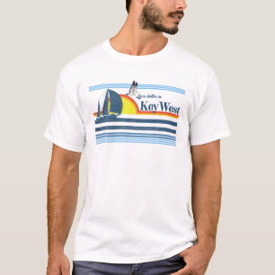 Camiseta Key West - Beach Retro 70S 80S Island Vela Boat