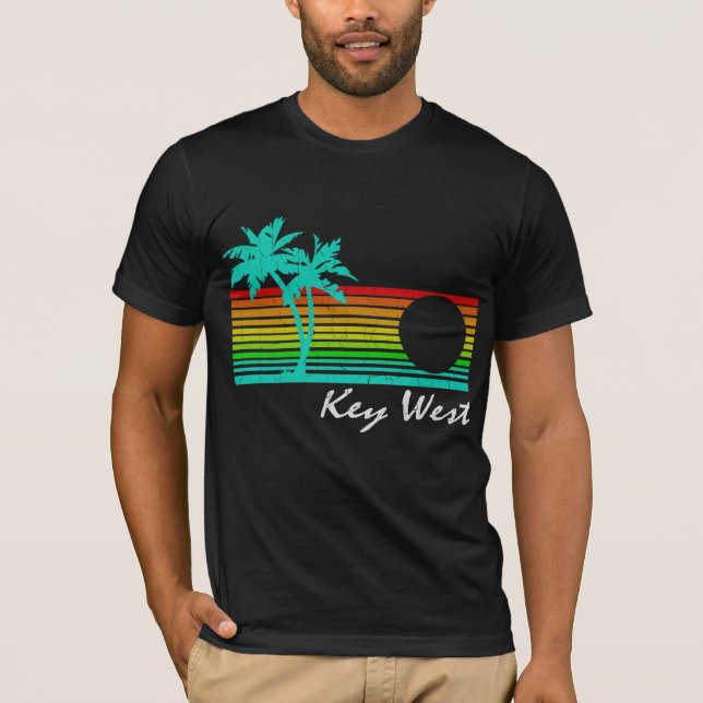 Camiseta Key West - diseño apenado vintage (Anverso)