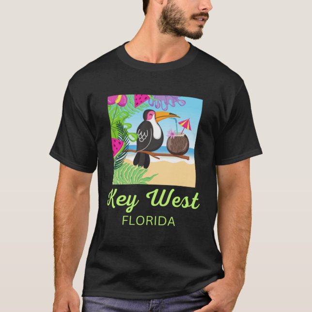 Camiseta Key West Florida Beach Vacation Toucan Trip Matchi (Anverso)