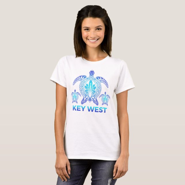 Camiseta Key West Florida FL Ocean Blue Sea Turvenir Souven (Anverso completo)