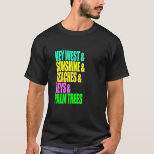 Camiseta Key West Florida Playas Palmeras Sunshine Vacat