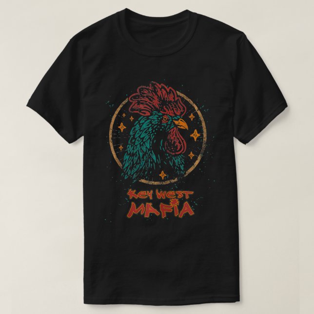 Camiseta Key West, Florida  Rooster  (Diseño del anverso)