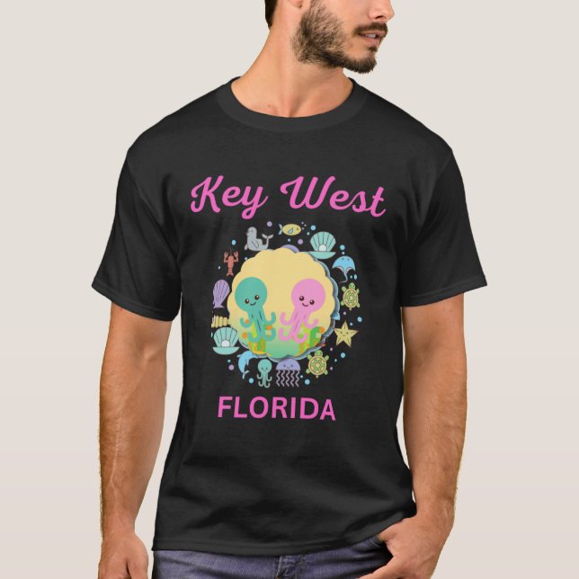 Camiseta Key West Florida Sea Animals (Anverso)