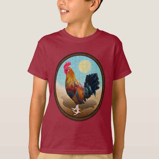 Camiseta Key West - Óvalo de cosecha de gallos gitanos (Anverso)