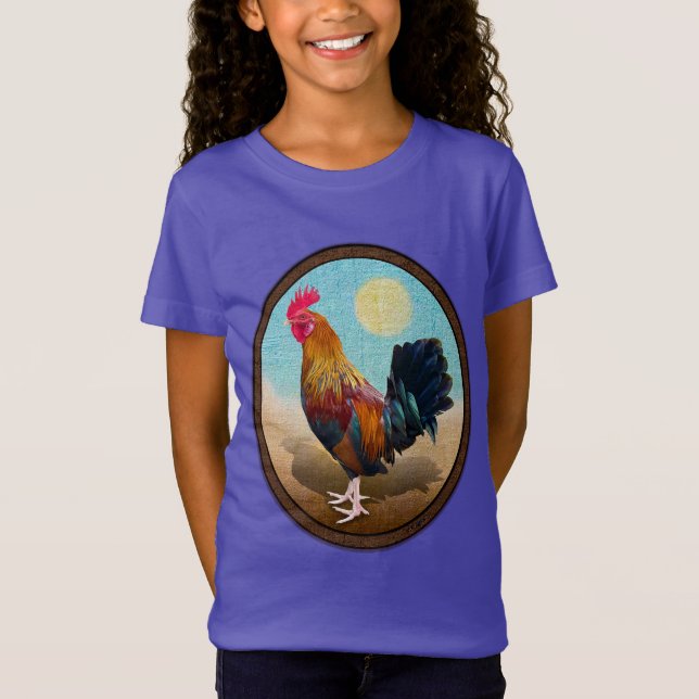 Camiseta Key West - Óvalo de cosecha de gallos gitanos (Anverso)