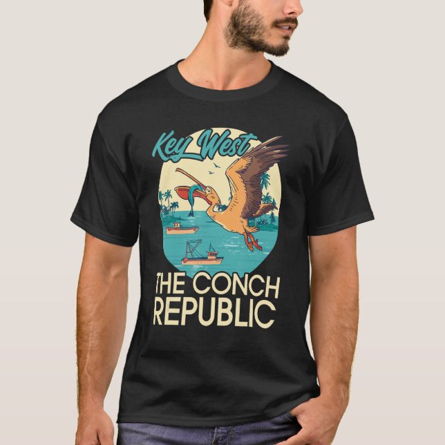 Camiseta Key West the Conh Republic Bird Pelican (Anverso)