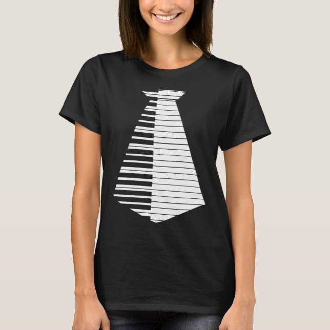 Camiseta Keyboard pianist piano tie musician (Anverso)