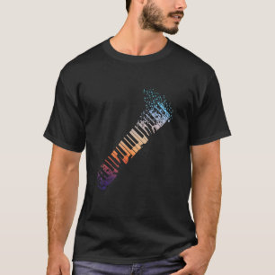Camiseta Keyboard Piano Design Cool Hues For Men Women Kids