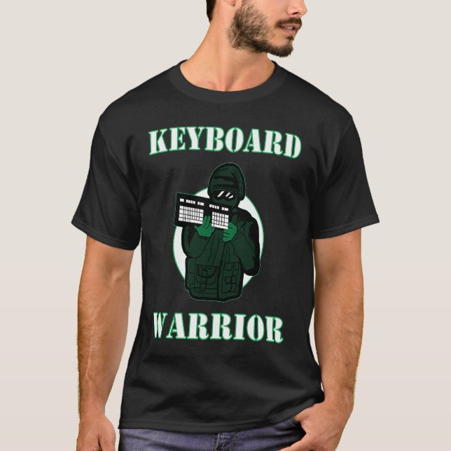 Camiseta Keyboard Warrior  Gaming Gamer Keyboard Hater Nerd (Anverso)