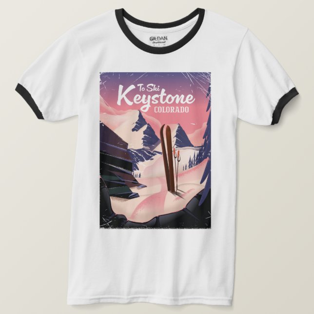 Camiseta Keystone para esquiar (Anverso del diseño)