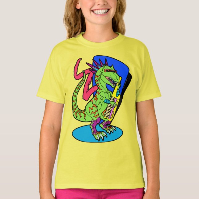 Camiseta Keytar de dinosaurios duros fiestas (Anverso)
