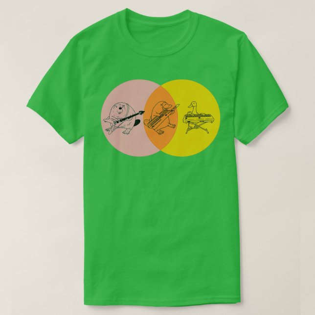 Camiseta Keytar Platypus Venn Diagram Purple Orange Yellow (Diseño del anverso)