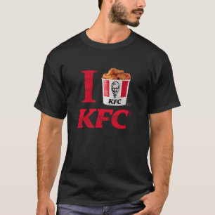 Camiseta KFC Me encanta KFC Cubeta de Pollo Frito Retro Com