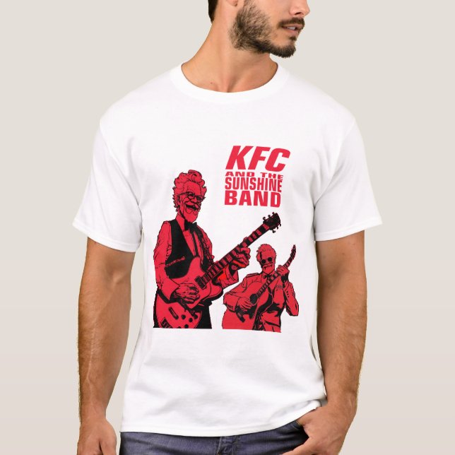 Camiseta KFC y la banda de sol con Guitar Han a la espalda (Anverso)