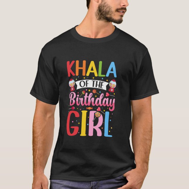 Camiseta Khala De La Familia Chica De Cumpleaños De La Tía  (Anverso)