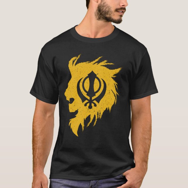 Camiseta Khanda león kaur - punjabi - sikhism sikh regalo (Anverso)