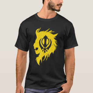 Camiseta Khanda Lion Kaur Punjabi Sikhism Sikh