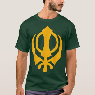 Camiseta KhandaSikhism Sikh Espada Dios Símbolo de la insig