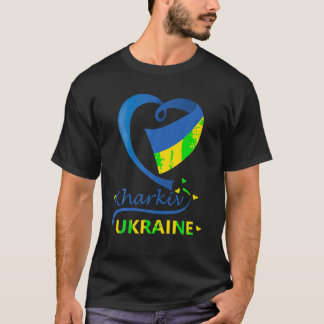 Camiseta Kharkiv Ucrania Bandera Nacional Emblema cardíaco 
