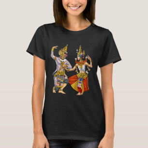 Camiseta Khmer camboyano tradicional baile Apsara Camboya
