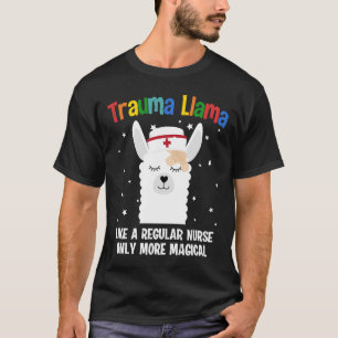 Camiseta Ki Cute Trauma Llama Enfermera Enfermería de disfr