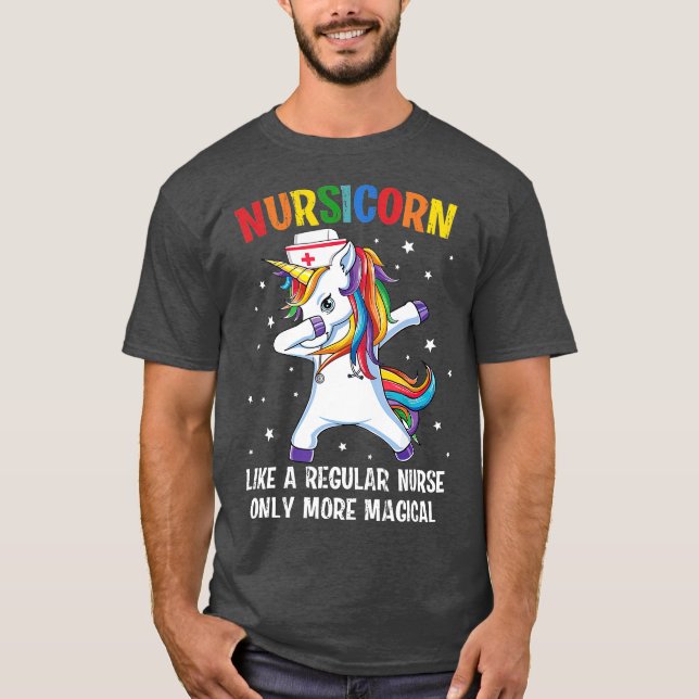 Camiseta Ki Dabbing Unicorn Nursicorn Nurse Costume Lover (Anverso)