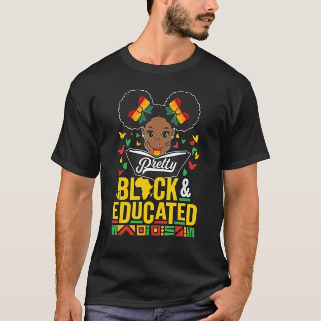 Camiseta Ki, el mes de la historia africana educada y negra (Anverso)