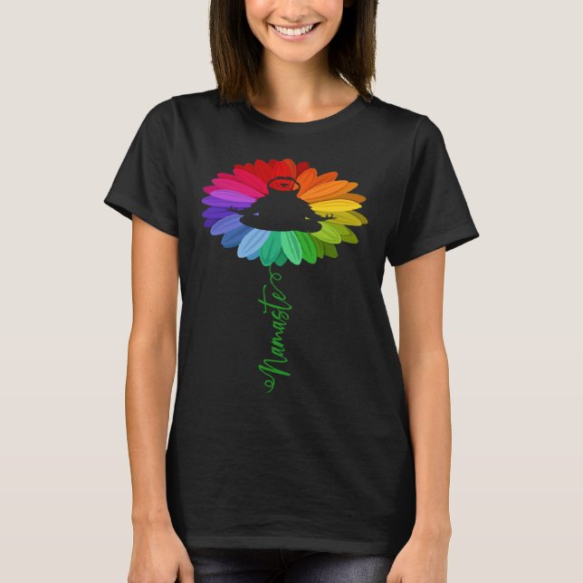Camiseta Ki Namaste Daisy Yoga Hippie Sloth Meditation Cost (Anverso)