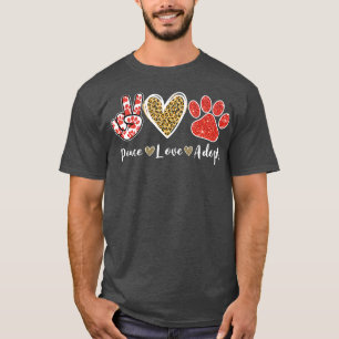 Camiseta Ki Peace Love Rescue Adopte Perro Cat Lover Costum