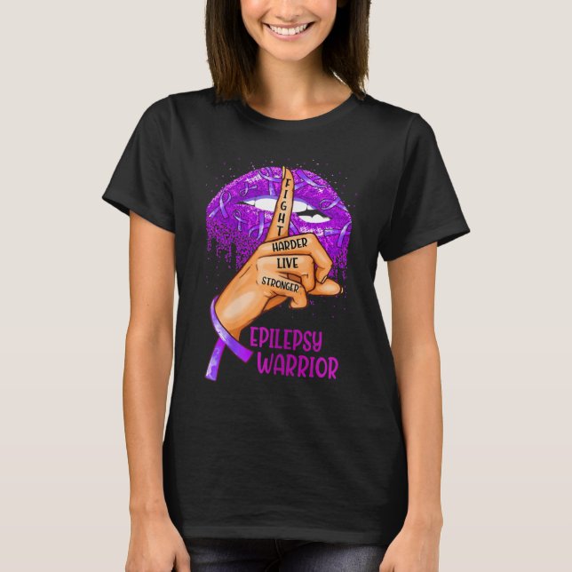 Camiseta Ki Soporte Epilepsy Awareness Costume Litros Cinta (Anverso)