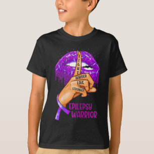 Camiseta Ki Soporte Epilepsy Awareness Costume Litros Cinta