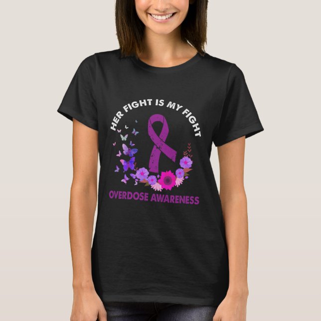 Camiseta Ki Su Lucha Es Mi Conciencia Sobre La Sobredosific (Anverso)