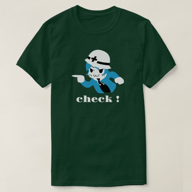 Camiseta Kibo-chan pointing and checking (Diseño del anverso)