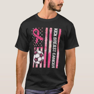 Camiseta Kick Breast Cancer Awareness Soccer Pink Ribbon Su