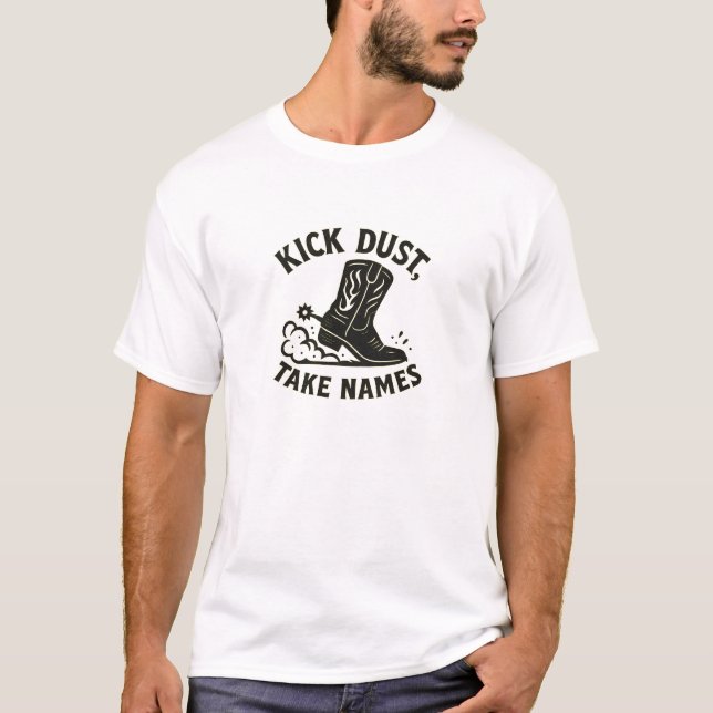Camiseta Kick Dust Bold Cowboy Boot Graphic T-Shirt (Anverso)