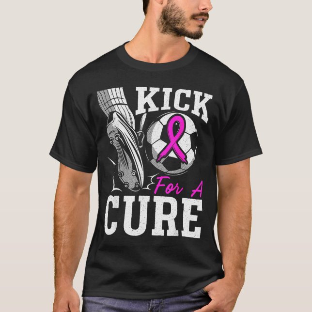 Camiseta Kick For A Breast Cancer Awareness Nk Ribbon Socce (Anverso)