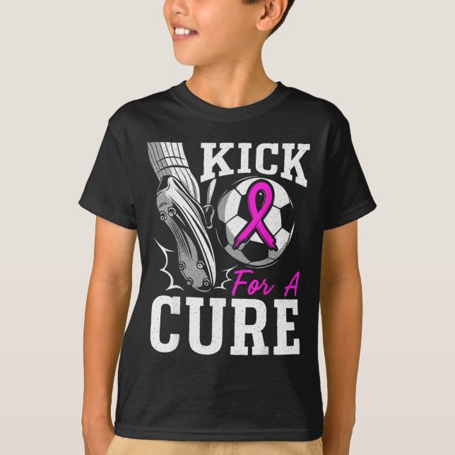 Camiseta Kick For A Breast Cancer Awareness Nk Ribbon Socce (Anverso)