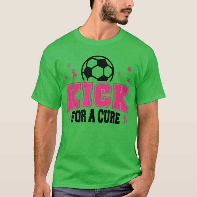 Camiseta Kick for a Cure Soccer Breast Cancer Awareness Pin (Anverso)