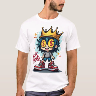 Camiseta Kick King Sneakerhead Personalizado Graffiti Shirt