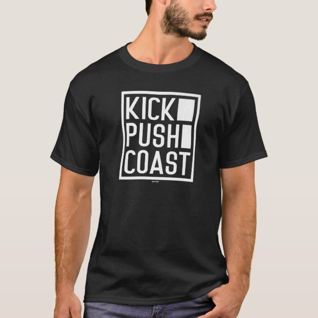 Camiseta Kick Push Coast Skateboarding Lifestyle Street Lon (Anverso)