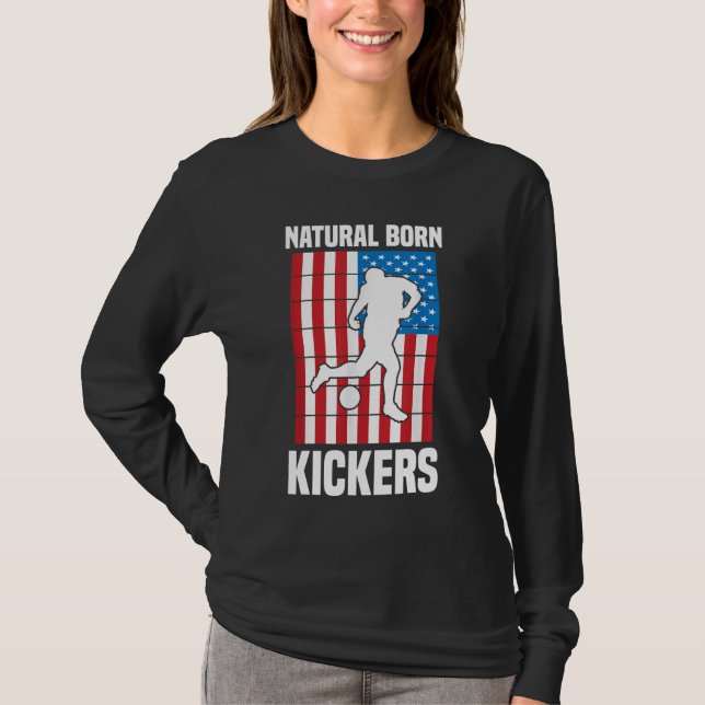 Camiseta Kickball - Kickers nacidos de forma natural - Amer (Anverso)