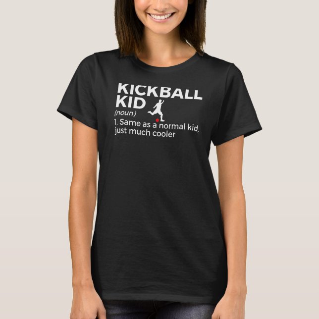 Camiseta Kickball Kid Definition Kickball Player (Anverso)
