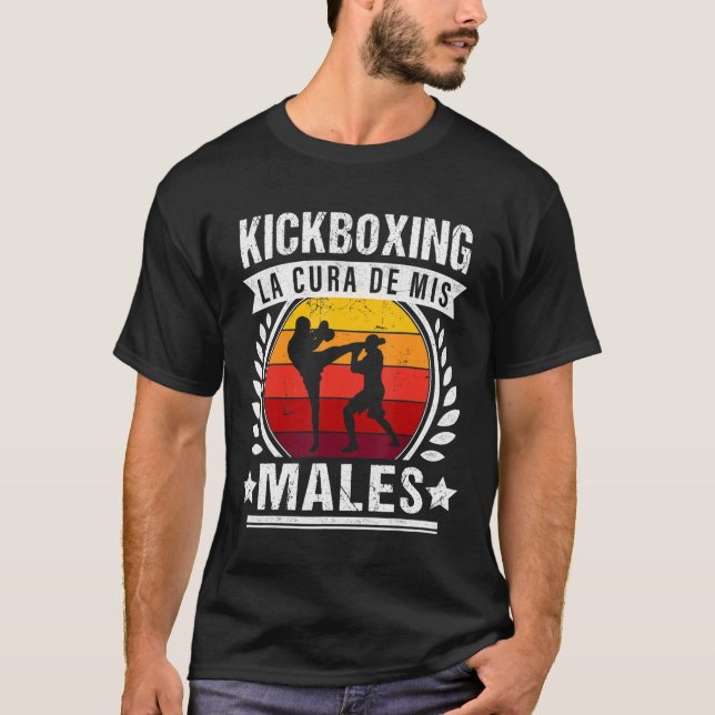 Camiseta Kickboxer golpeando a Kickboxing con martia mixta (Anverso)